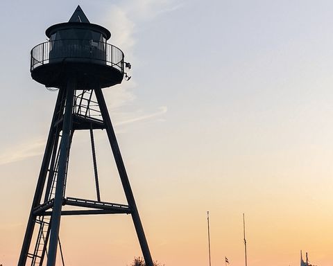 ehemaliges Unterfeuer Schillig im Sonnenaufgang