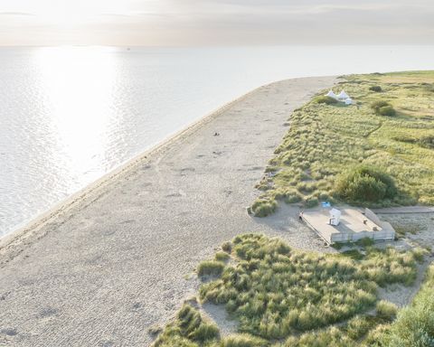 Luftansicht auf den Strand von Schillig 
